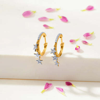 Star Gold & Diamond Earring For Women