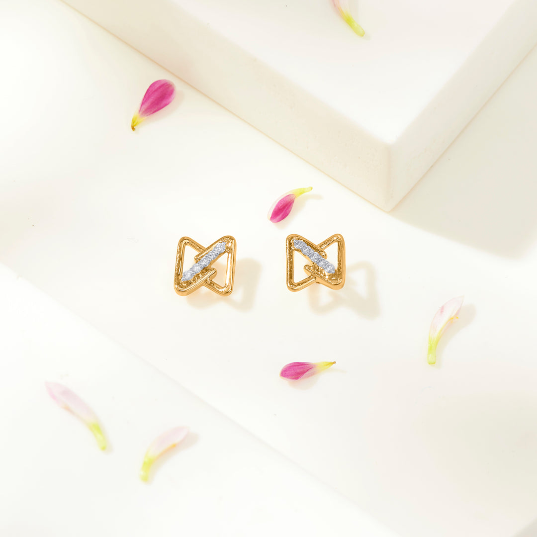 Urban Gold & Diamond Earring For Women