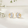 Eternal Sight Yellow Gold Stud Diamond Earring For Woman