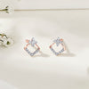 Aurora Crest Rose Gold Stud Diamond Earring For Woman