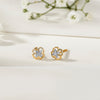 Petal Brilliance Gold & Diamond Stud Earring For Woman