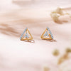 Trinket Yellow Gold & Diamond Stud Earring For Women