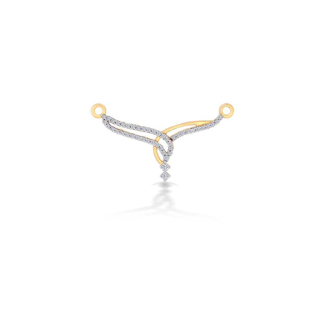Sizzling Symphony Yellow Gold & Diamond Tanmaniya Mangalsutra For Women