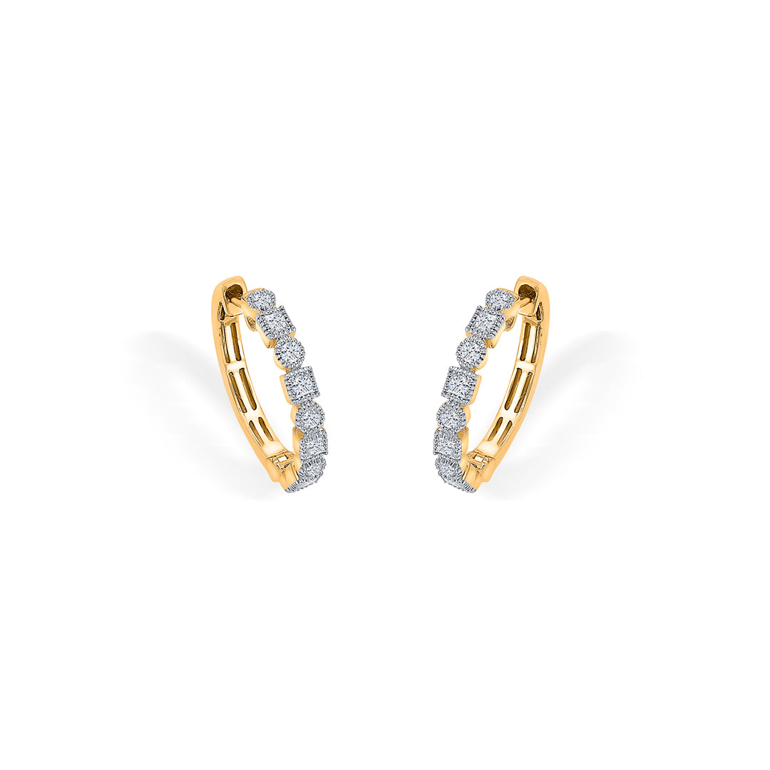 gleaming orb gold & diamond earring for women