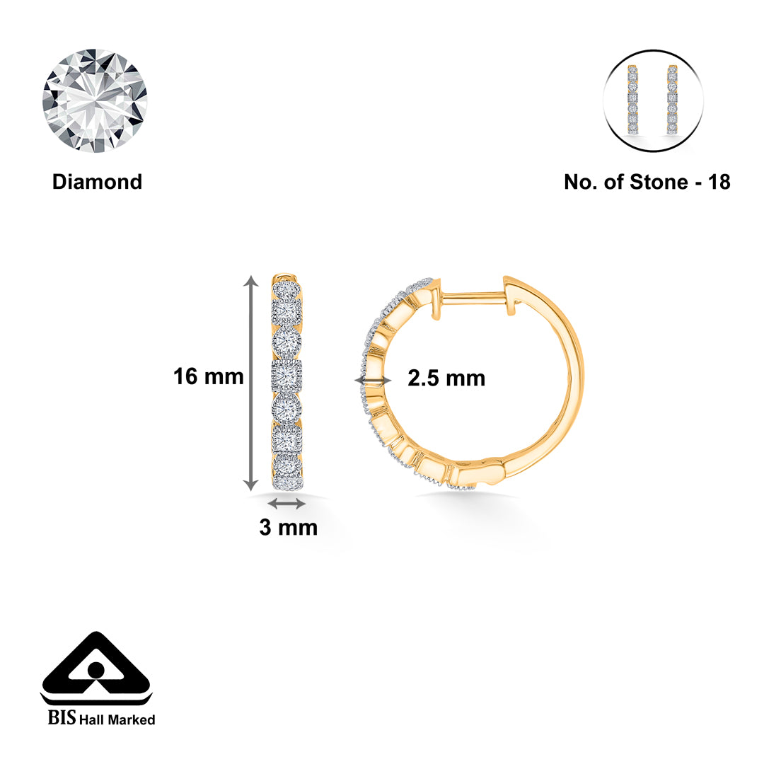 gleaming orb gold & diamond earring for women