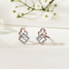 Pristine Squares Gold & Diamond Stud Earring For Women
