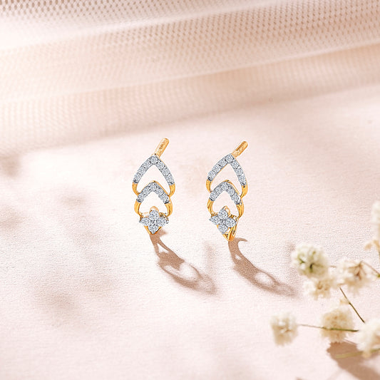 Urbanite Yellow Gold & Diamond Hoops & Huggies Earring