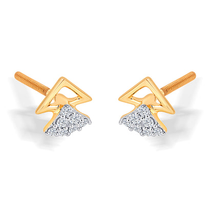 Trevaya Shine Gold & Diamond Stud Earring