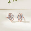Gleaming Vortex Rose Gold Stud Diamond Earring For Woman