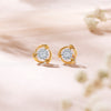Standout Yellow Gold & Diamond Stud Earring For Women