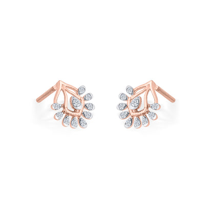 Crystal Canopy Rose Gold Stud Earring for Woman