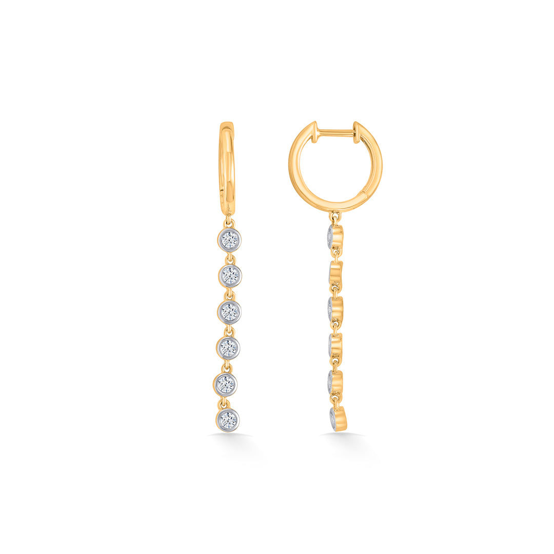 sequenced gold & diamond earring for women