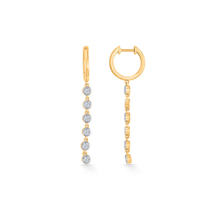 Sequenced Gold & Diamond Earring For Women