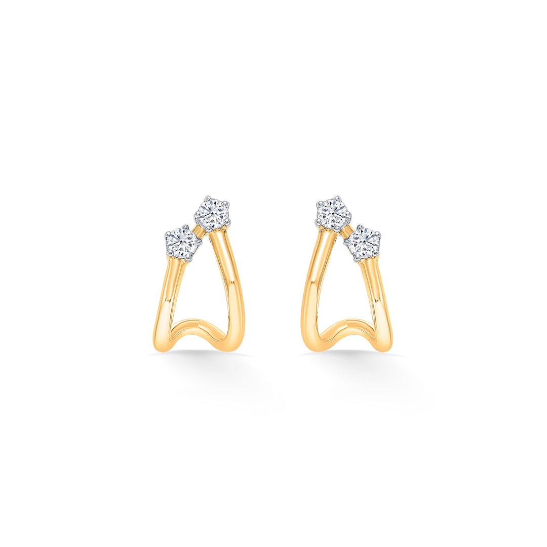 Radiant Gold & Diamond Earring For Women