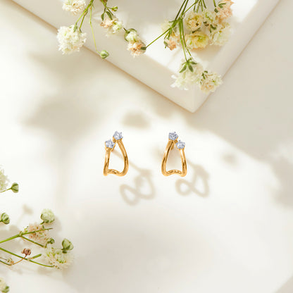 Radiant Gold & Diamond Earring For Women