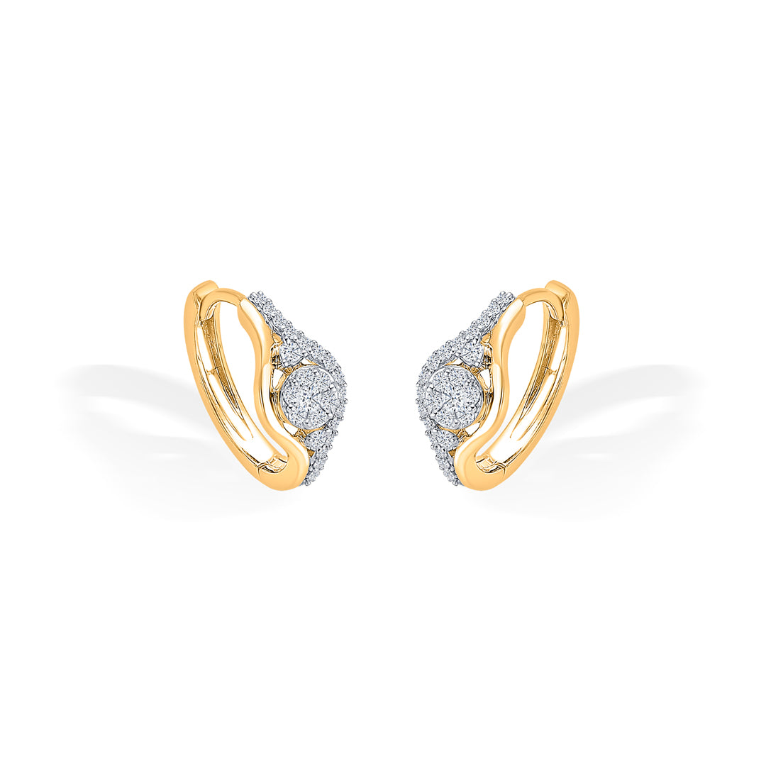 clyra arc gold & diamond earring