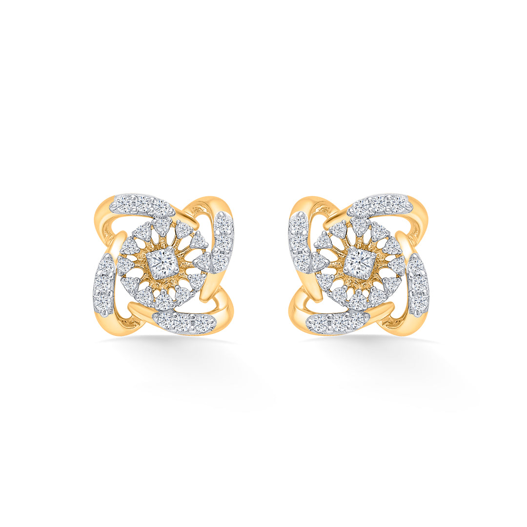 twilily spark gold & diamond earring