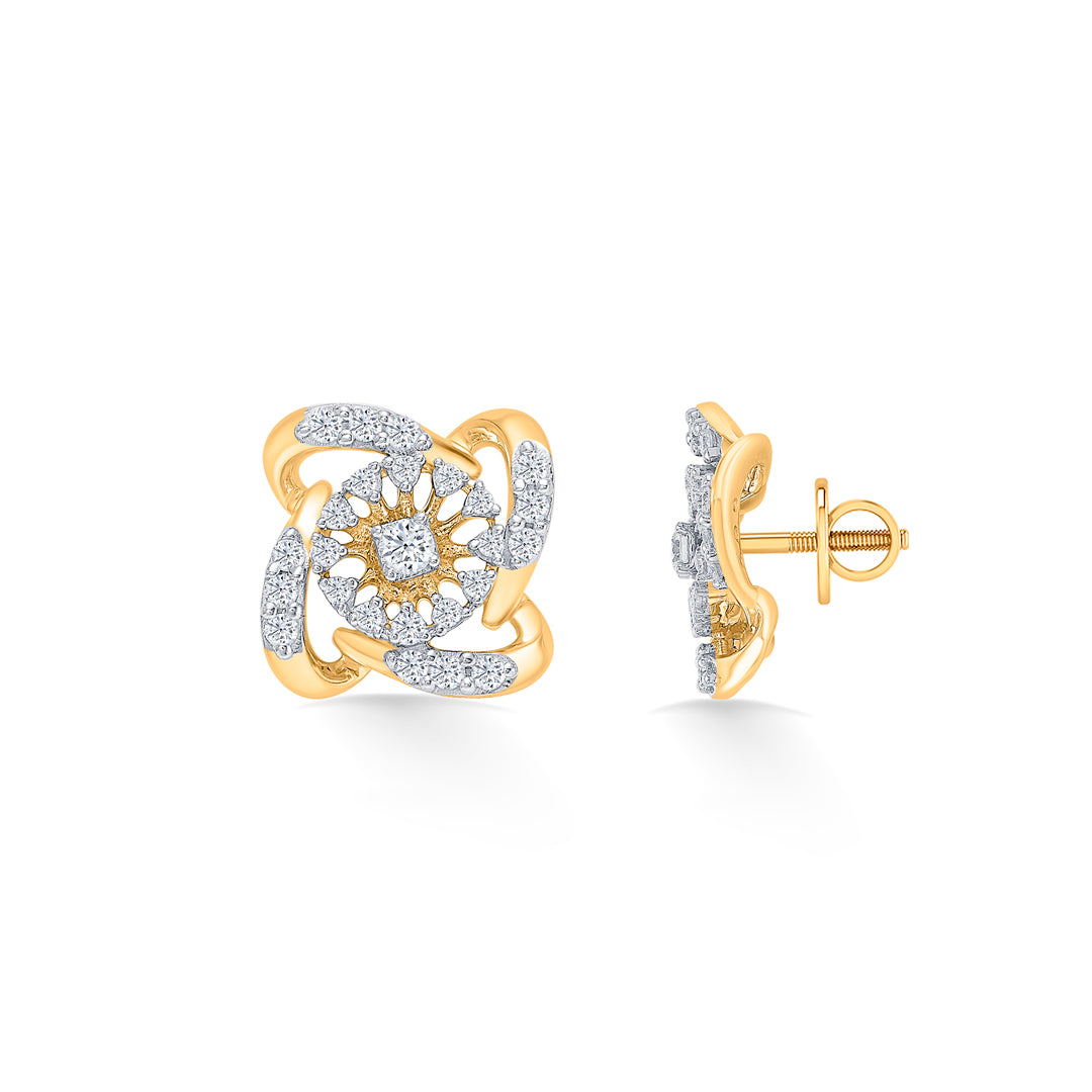 twilily spark gold & diamond earring
