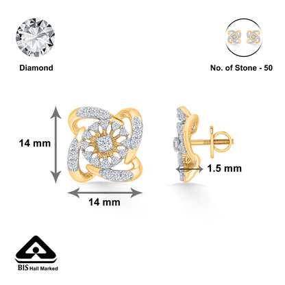 Twilily Spark Gold & Diamond Earring