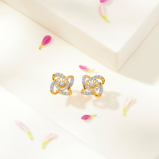 Twilily Spark Gold & Diamond Earring