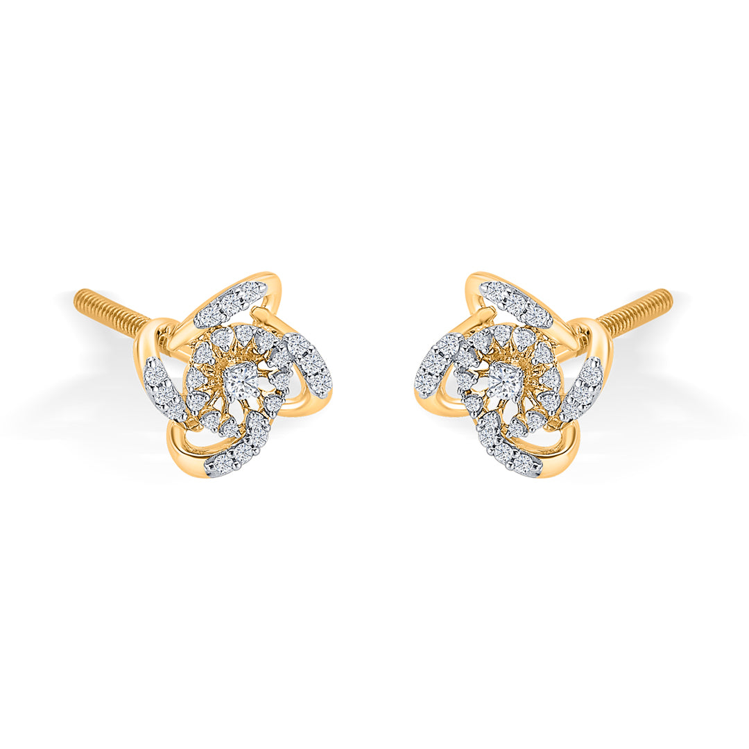 twilily spark gold & diamond earring