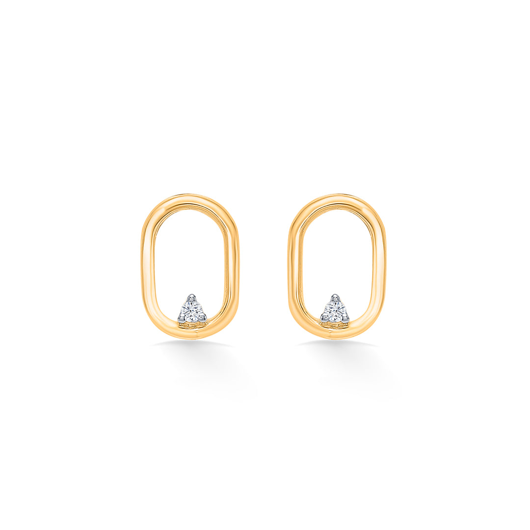 eclipse gold & diamond earring for women