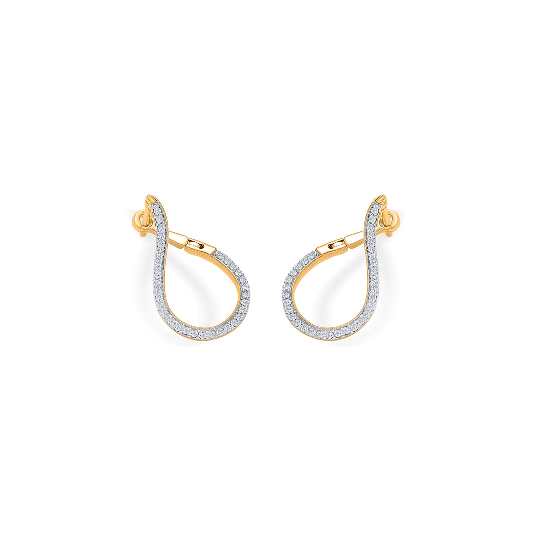 dew whisper gold & diamond earring