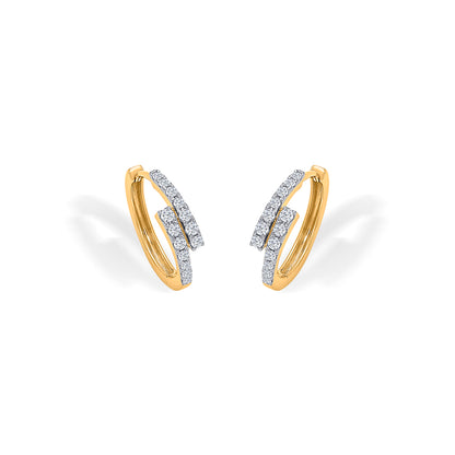 Radiant Circle Gold & Diamond Earring For Women