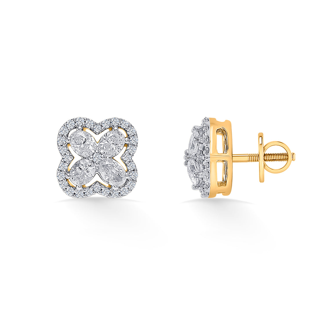eternal gleam gold stud earring for woman