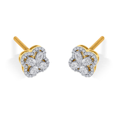 Eternal Gleam Gold Stud Earring For Woman
