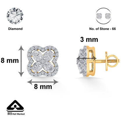 Eternal Gleam Gold Stud Earring For Woman