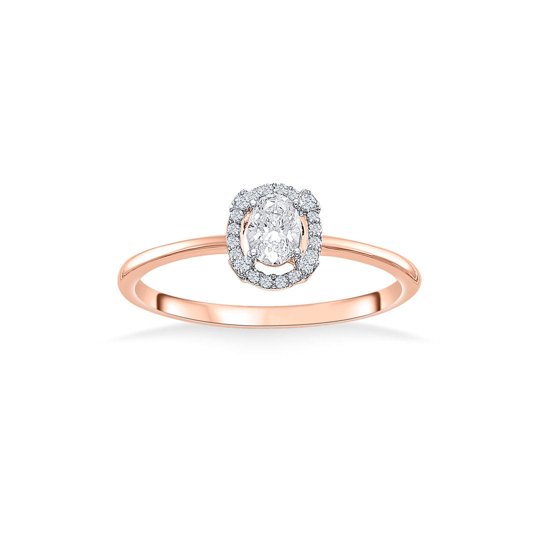 Diamond Essence Gold Ladies Ring For Women