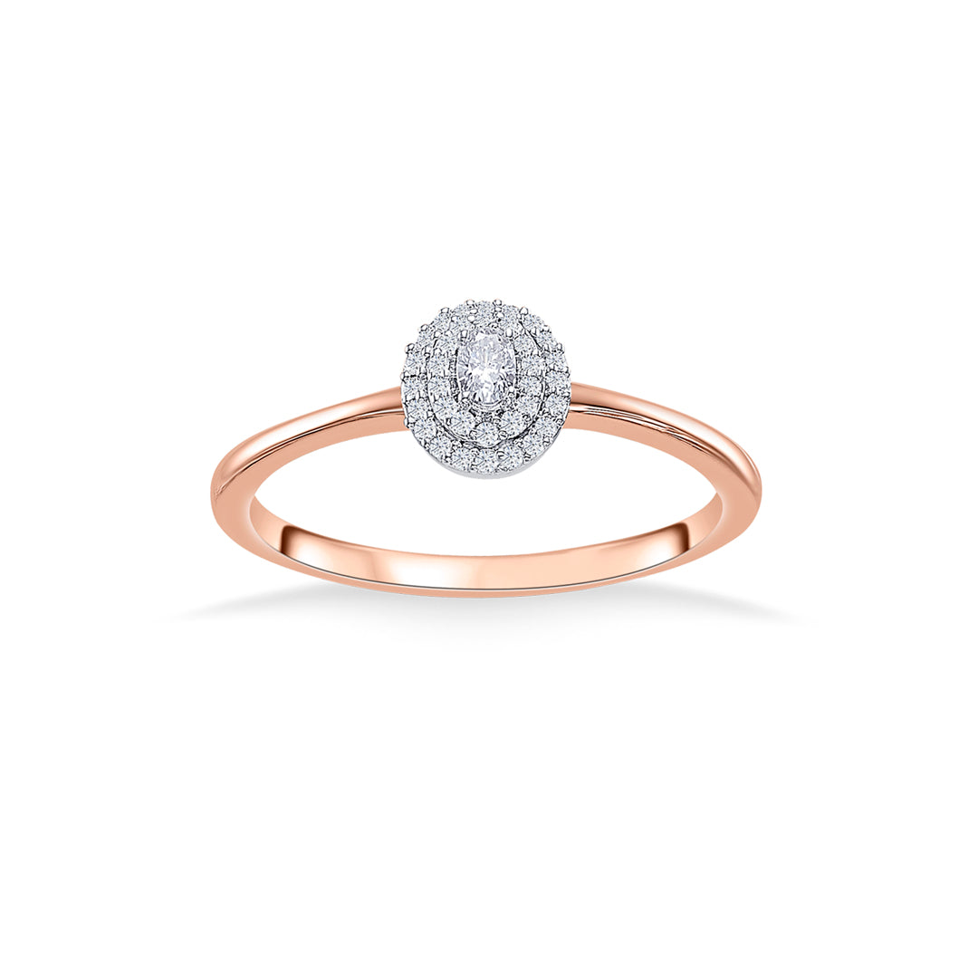 Oval Radiance Gold Ladies Ring For Women