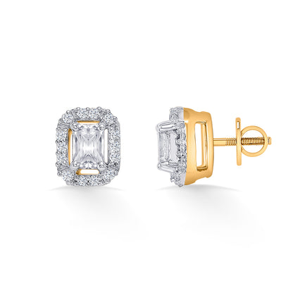 Urban Edge Gold Stud Earring For Woman