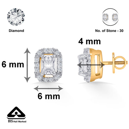 Urban Edge Gold Stud Earring For Woman