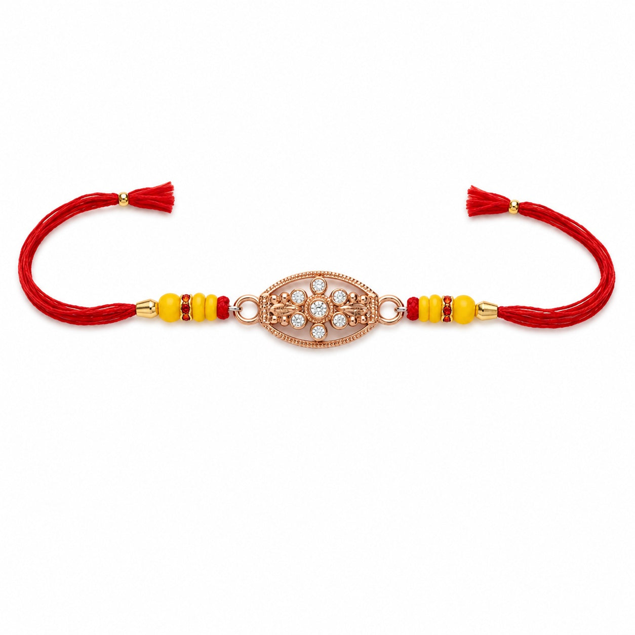 Viona Rose Gold Coated Silver Rakhi