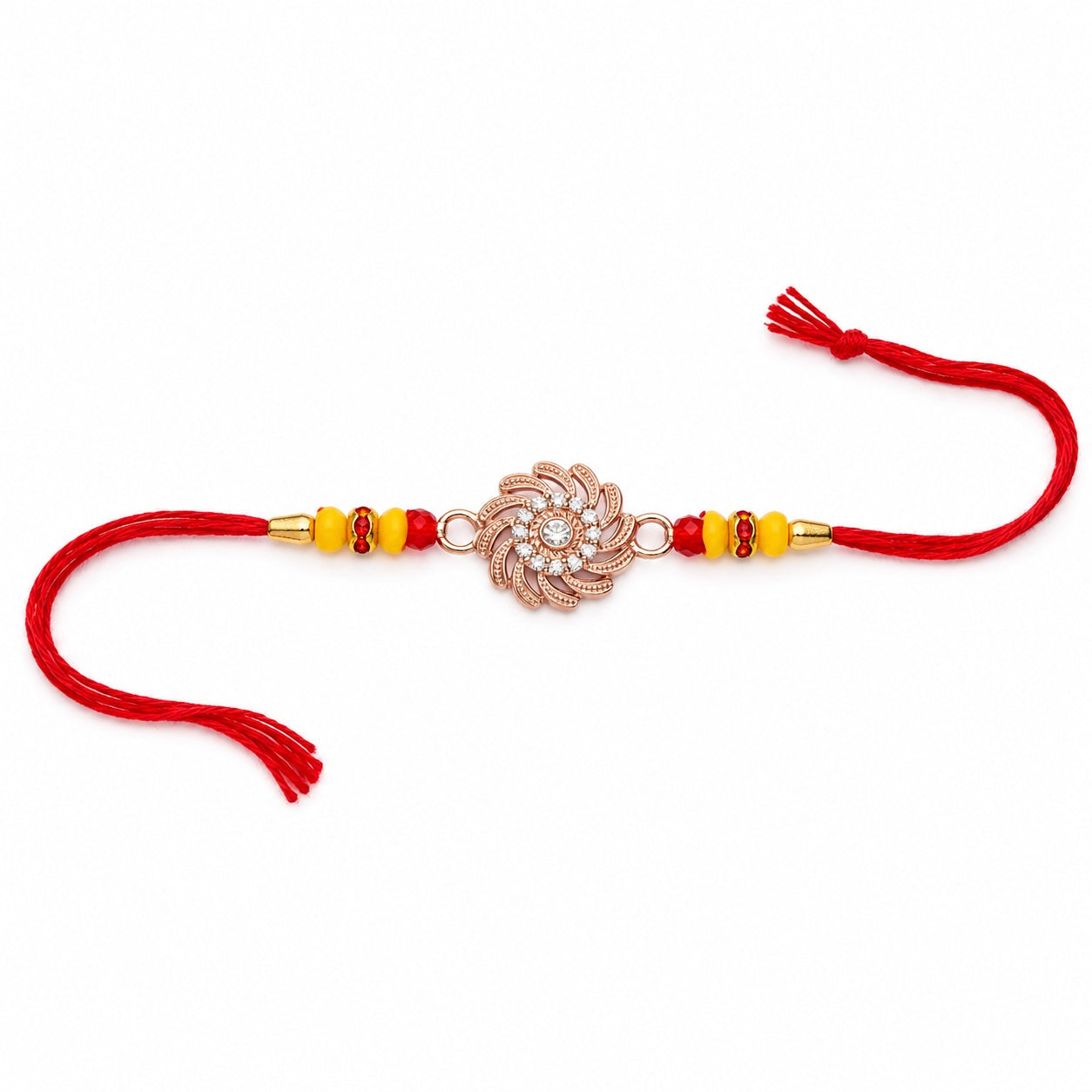 Florenza Rose Gold Coated Silver Rakhi