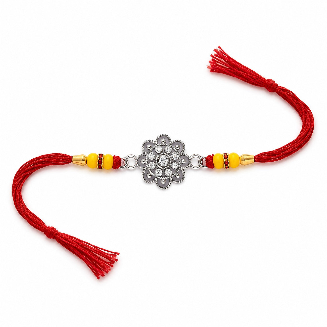 Shubh Pushpa Silver Rakhi