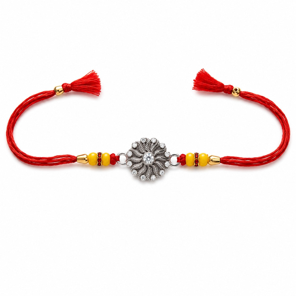 Divya Phool Silver Rakhi