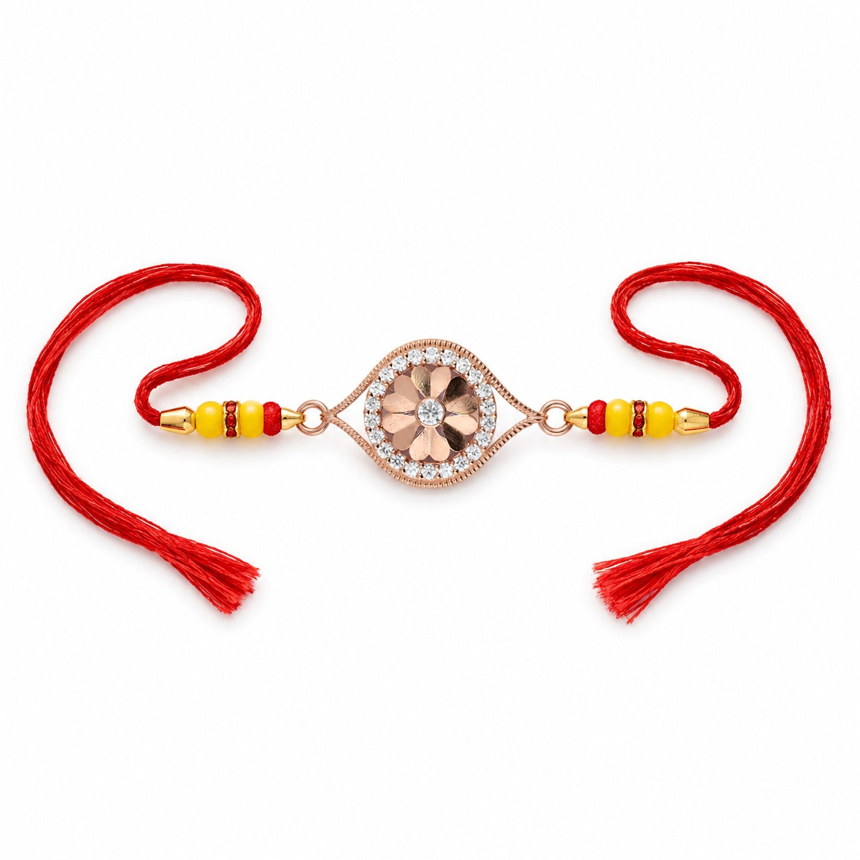 Cherished Bond Rose Gold Coated Silver Rakhi