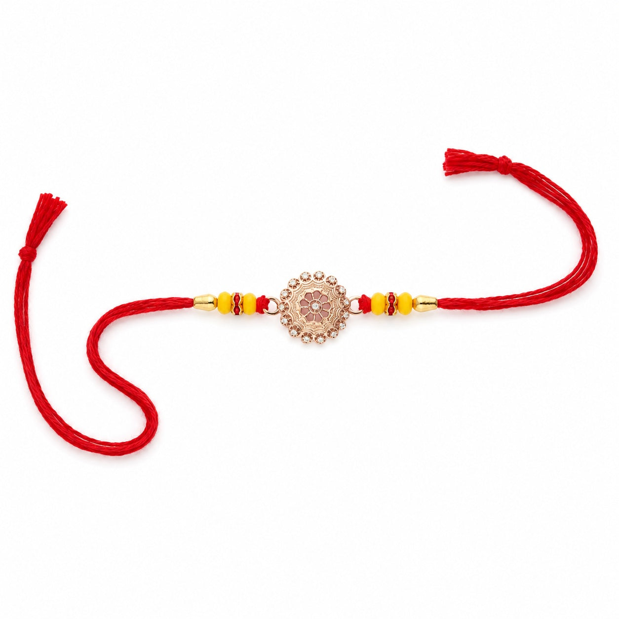 Lumina Rose Gold Coated Silver Rakhi