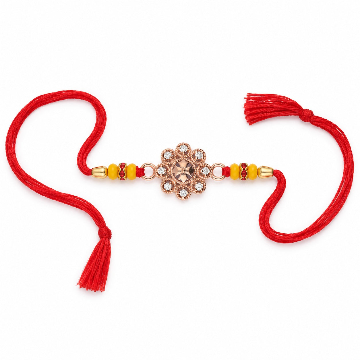 Bellora Rose Gold Coated Silver Rakhi