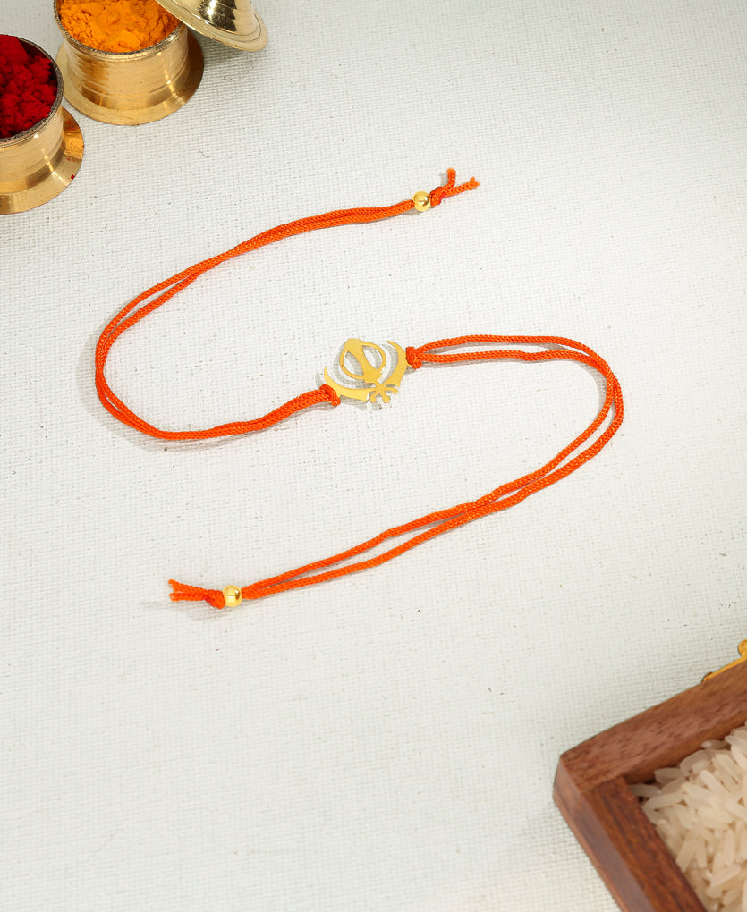 Khanda Silver Rakhi Bracelet
