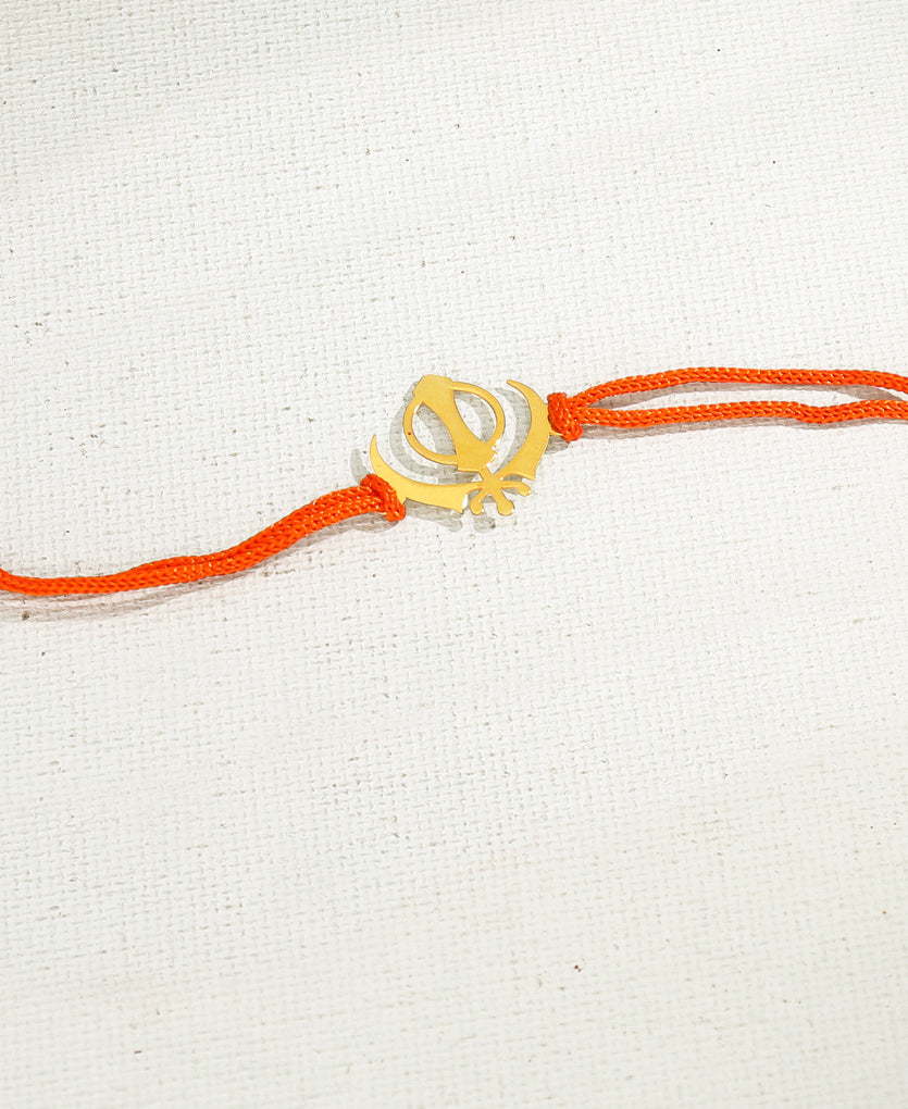 Khanda Silver Rakhi Bracelet