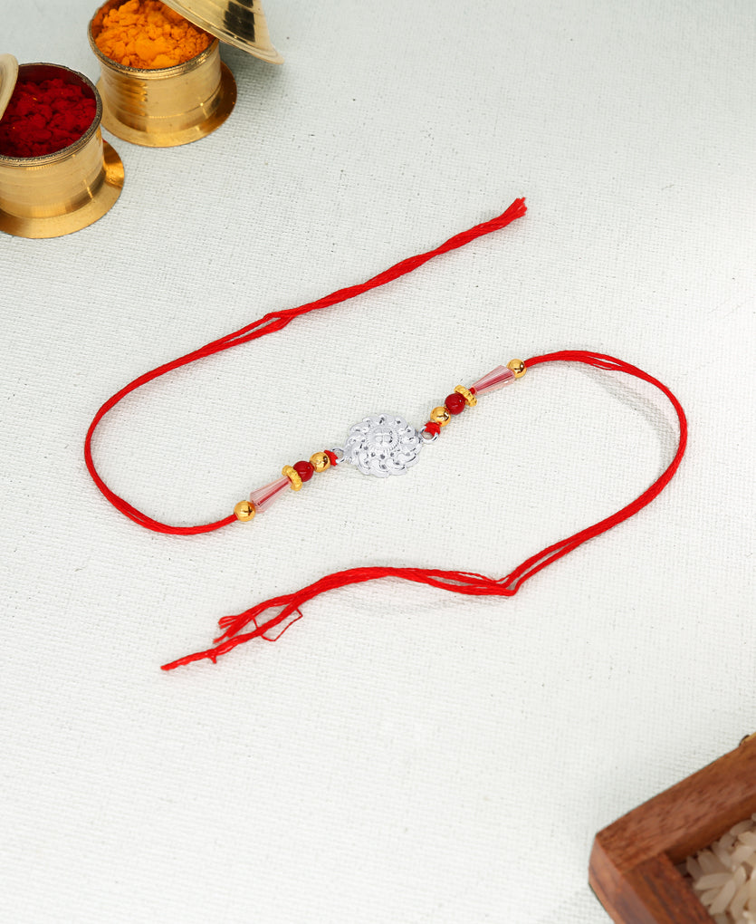 Chakra Silver Rakhi Bracelet