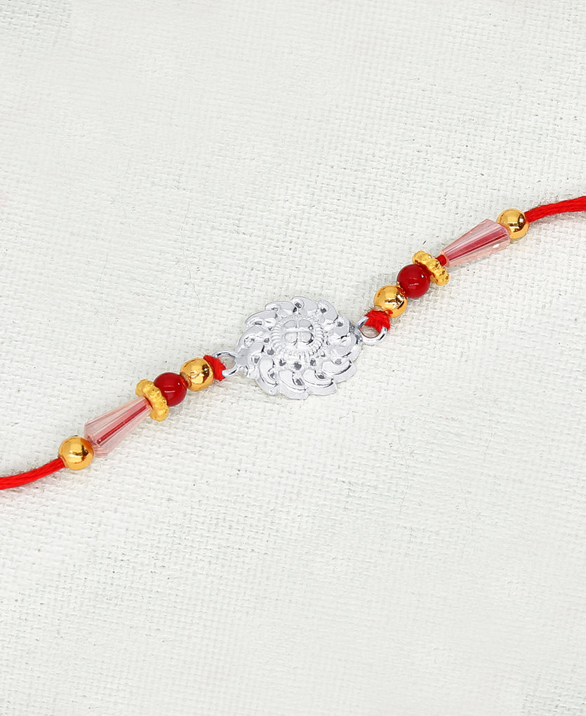 Chakra Silver Rakhi Bracelet