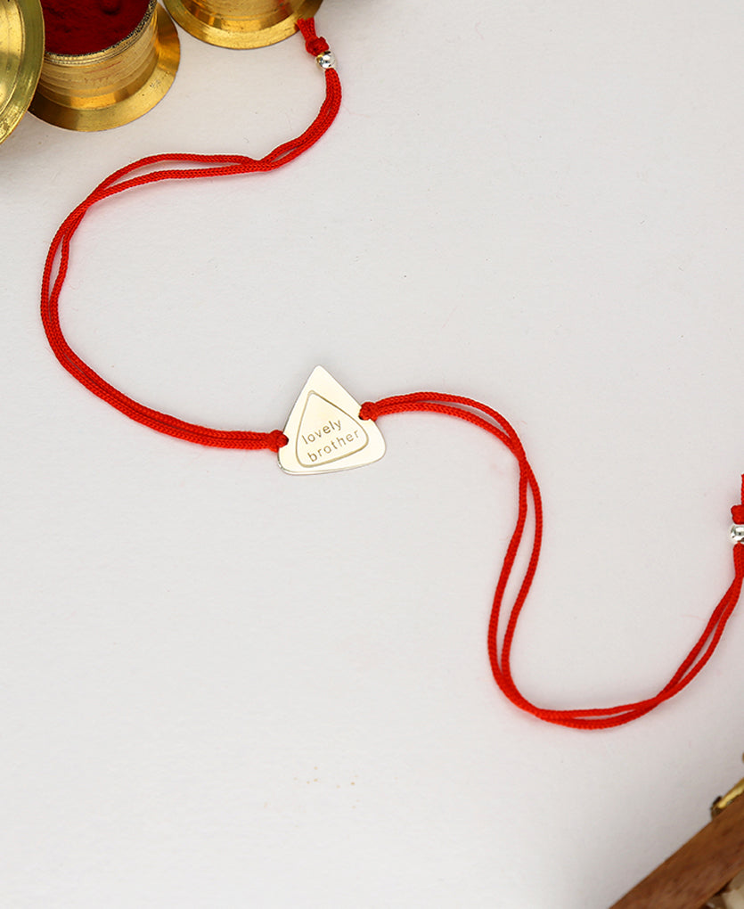Lovely Brother Silver Rakhi Bracelet