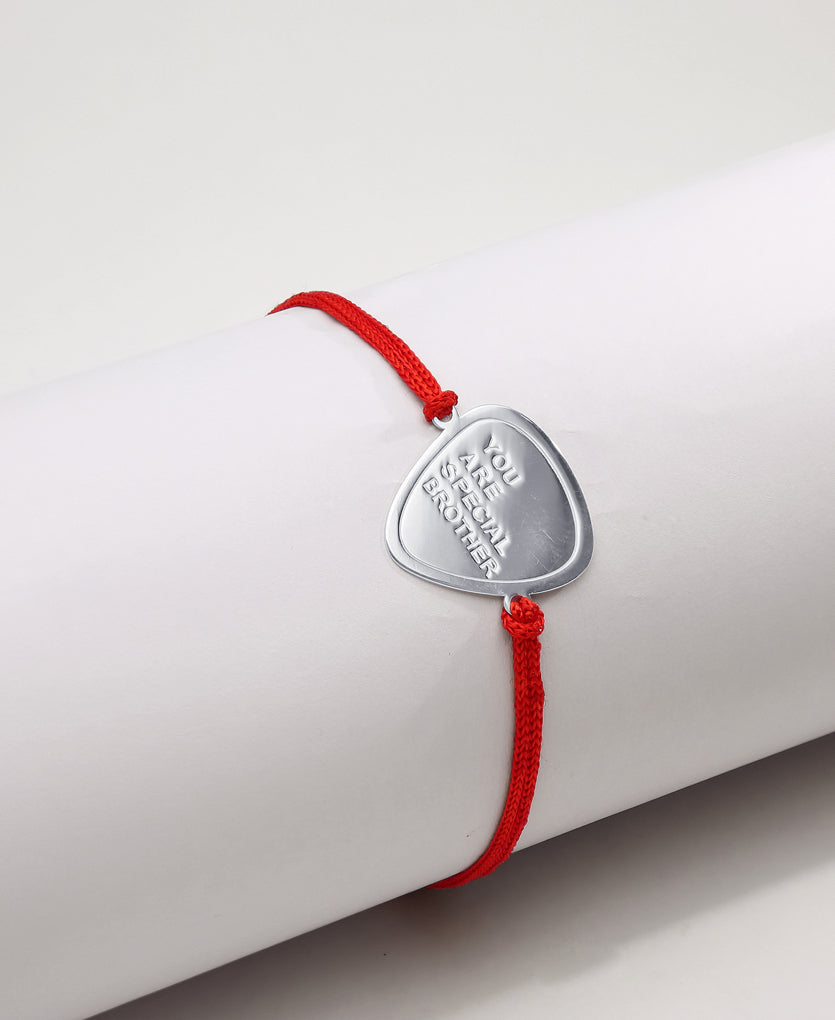 Special Brother Silver Rakhi Bracelet