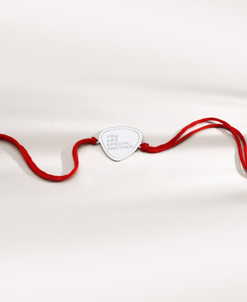Special Brother Silver Rakhi Bracelet