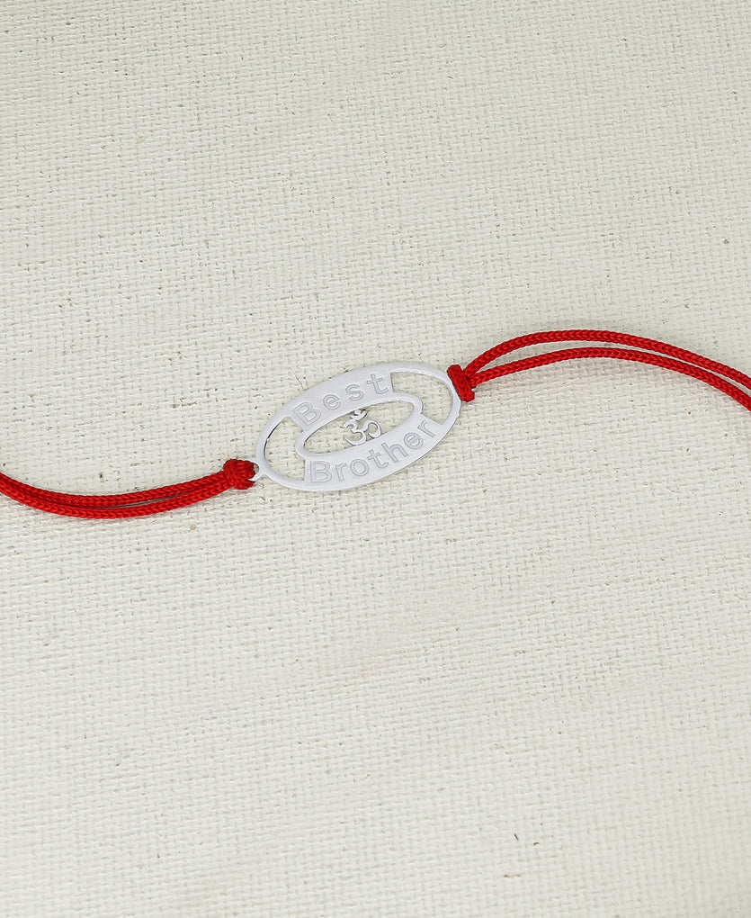 Best Brother Silver Rakhi Bracelet